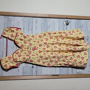 Lindy Bop Retro Pin Up Cotton Floral Dress Size US 2XL